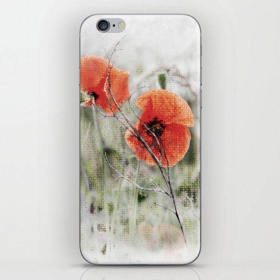 Poppies(mist). iPhone & iPod Skin