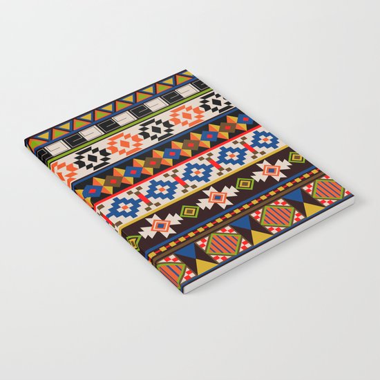 Colourful tribal Aztec patterns Notebook