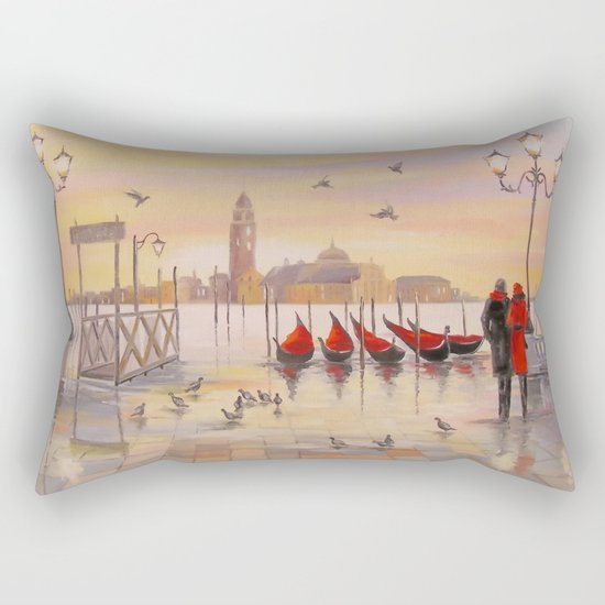 Morning in Venice Rectangular Pillow