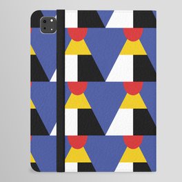 geometric pattern bauhaus primary colors iPad Folio Case