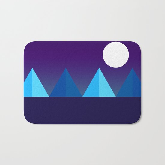 Pyramids in Moonlight Bath Mat