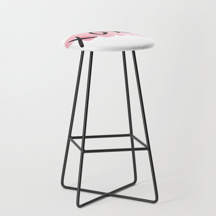 XOXO Love Watercolor Print, Hugs & Kisses Bar Stool