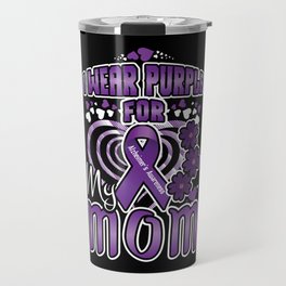 Purple For Mom Alzheimer's Awareness Alzheimer Travel Mug