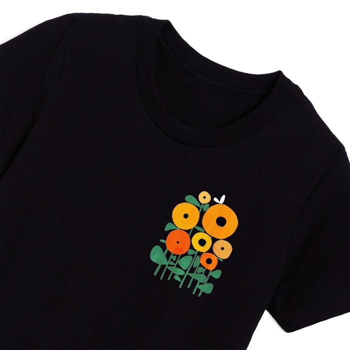 Sunflower and Bee Kids T Shirt