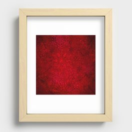 Red Christmas Pattern Recessed Framed Print