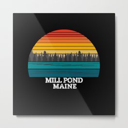 Mill Pond Maine Metal Print