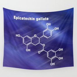 Epicatechin-gallate, Structural chemical formula Wall Tapestry