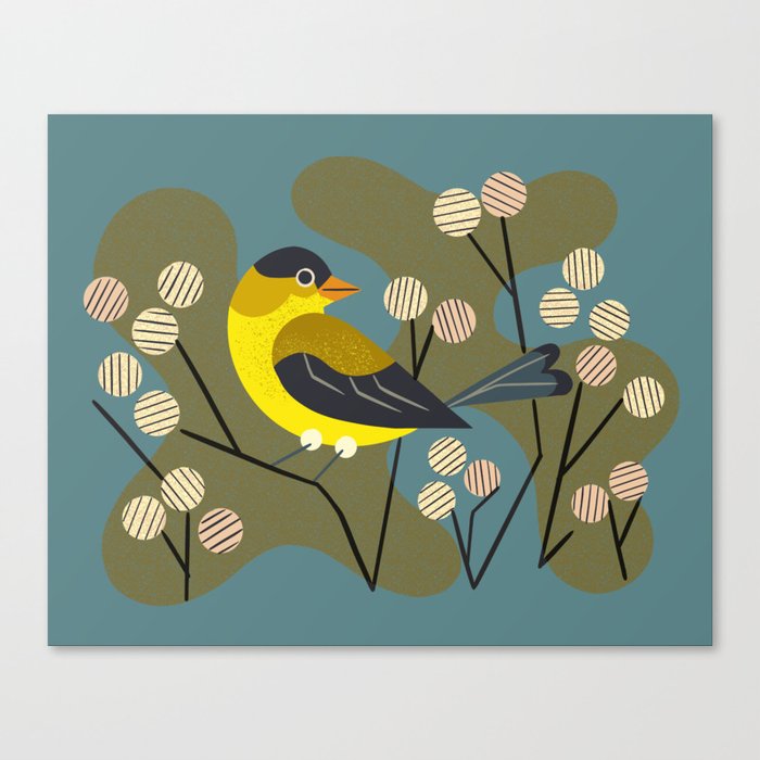 Meadow Goldfinch Canvas Print