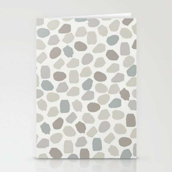 Ink Dot Mosaic Pattern in Light Neutral Grey Blue Tones Stationery Cards