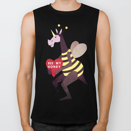 Bee My Honey Unicorn Biker Tank