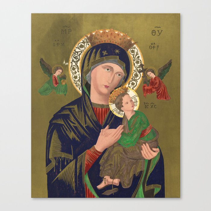 Our Lady of Perpetual Help, 1870 Canvas Print