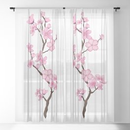 Cherry Blossom  Sheer Curtain