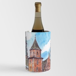 Cracow 3 - ink and watercolor illustration Wine Chiller