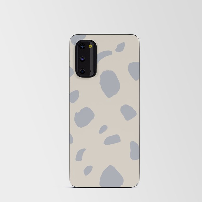 Blue-grey Beige Leopard Spots Pattern Android Card Case
