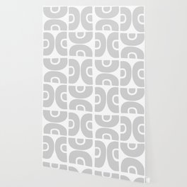 Groovy Mid Century Modern Pattern 731 Gray Wallpaper