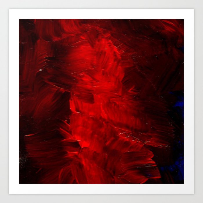Red Abstract Paint | Corbin Henry Artist Art Print