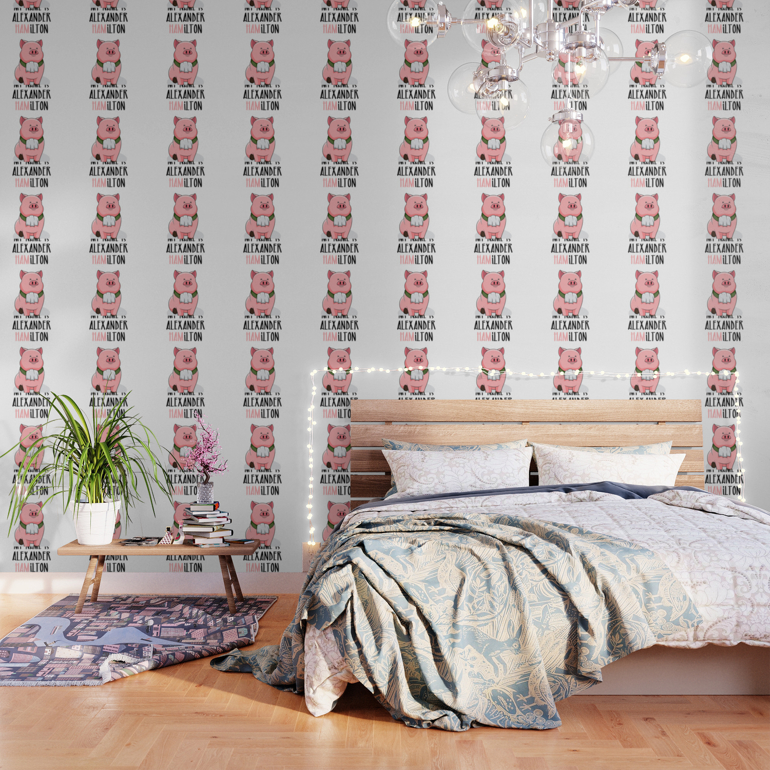 Alexander Hamilton Pig Piggy Ham Bbq Musical Wallpaper By Moonpie90 Society6