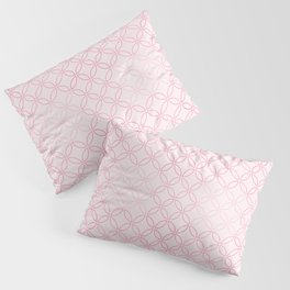 Pink Four Leaf cement circle tile. Geometric circle decor pattern. Digital Illustration background Pillow Sham