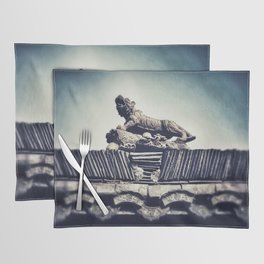Rooftop Chinese Tiger Statue Placemat