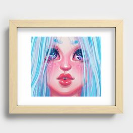 Pink Sparkles in Her Eyes Recessed Framed Print