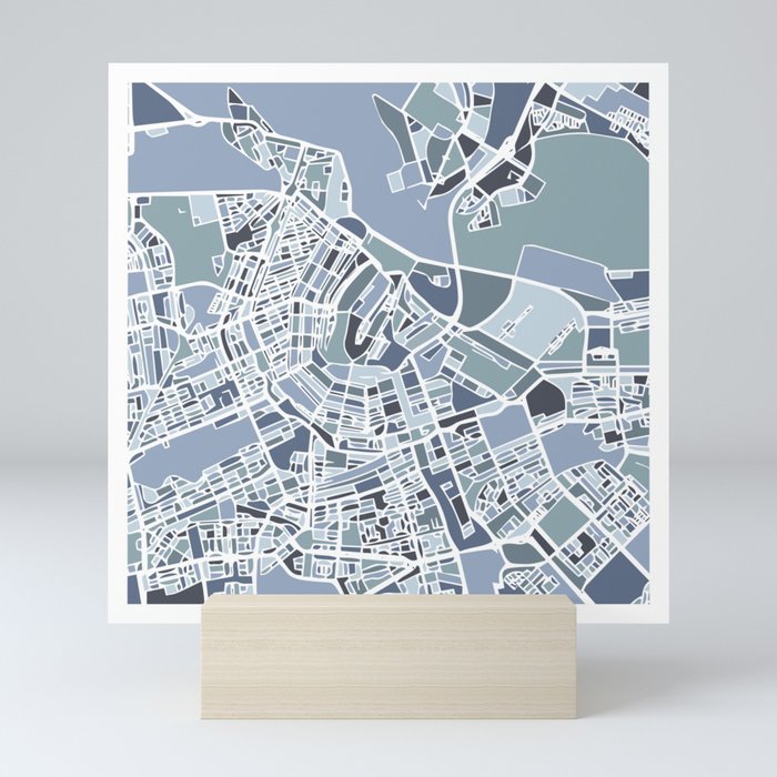Amsterdam City Map Art Mini Art Print