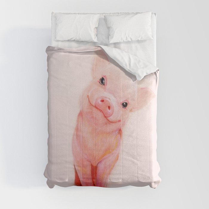 Mr. Piglet Comforter by Isaiah Stephens Society6