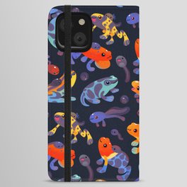 Poison dart frogs - dark iPhone Wallet Case