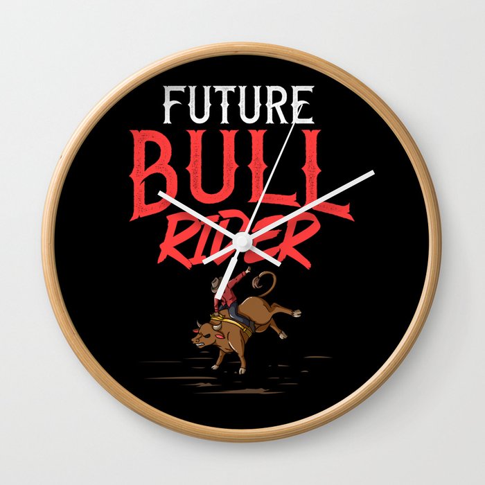 Bull Riding Bucking Bulls Rodeo Mechanical Cowboy Wall Clock