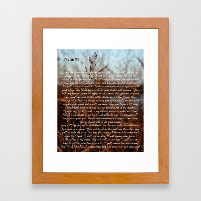 Psalm 91 Classic Framed Art Print By Andreaanderegg Society6