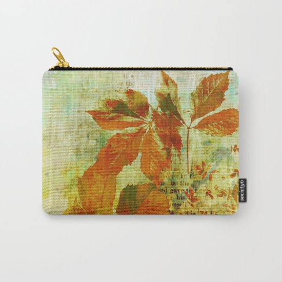 mixed media leaves Carry-All Pouch
