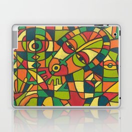 Play the Drum IV music painting from Africa Laptop Skin