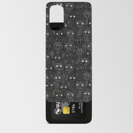 Moody and dark pattern with hand-drawn cats. Android Card Case