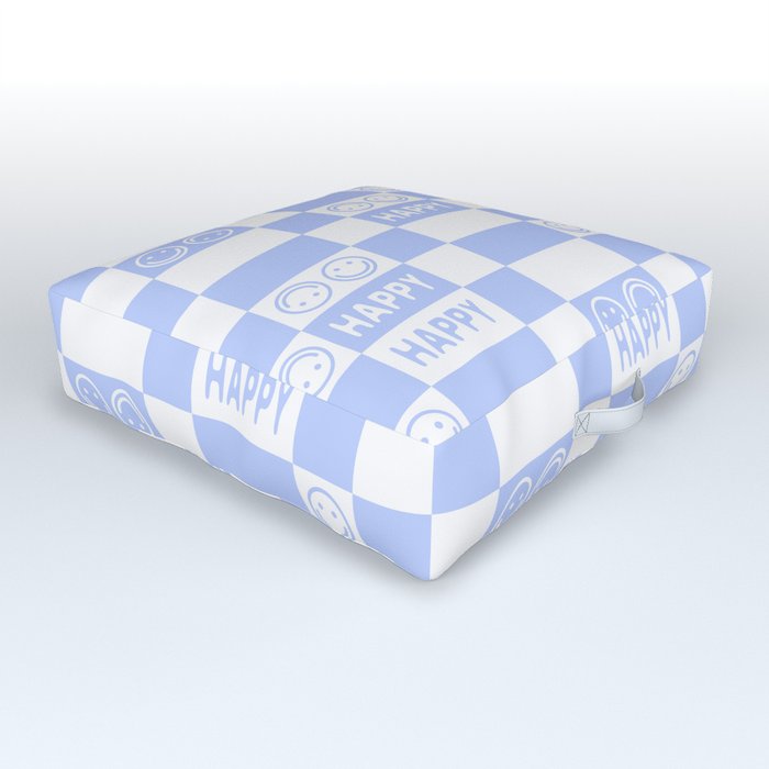 HAPPY Checkerboard 2.0 (Pastel Very Peri Color) Outdoor Floor Cushion