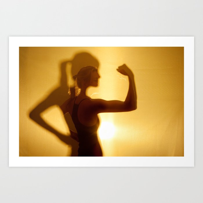 woman bicep silhouette
