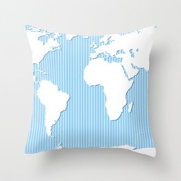 World map Throw Pillow