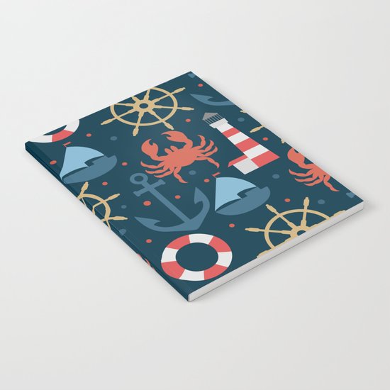 Sea blue pattern Notebook