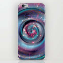 Color Sound-1 (blue pink metal abstract) iPhone Skin