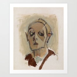 Helene Schjerfbeck Self Portrait En Face I Art Print