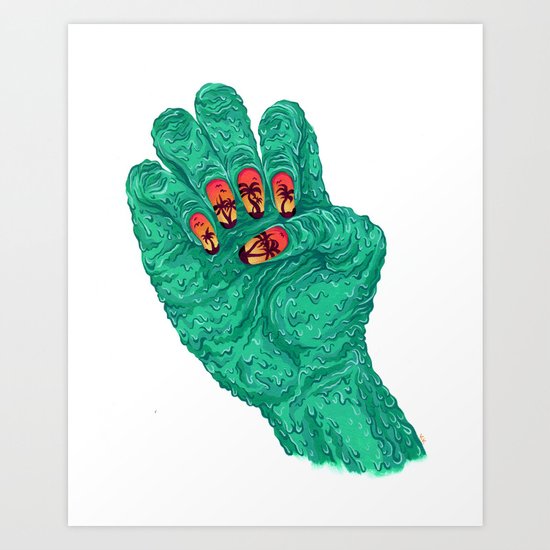 Sunset Nails Art Print