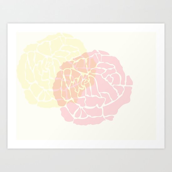 art deco rose 8" x 10" print Art Print