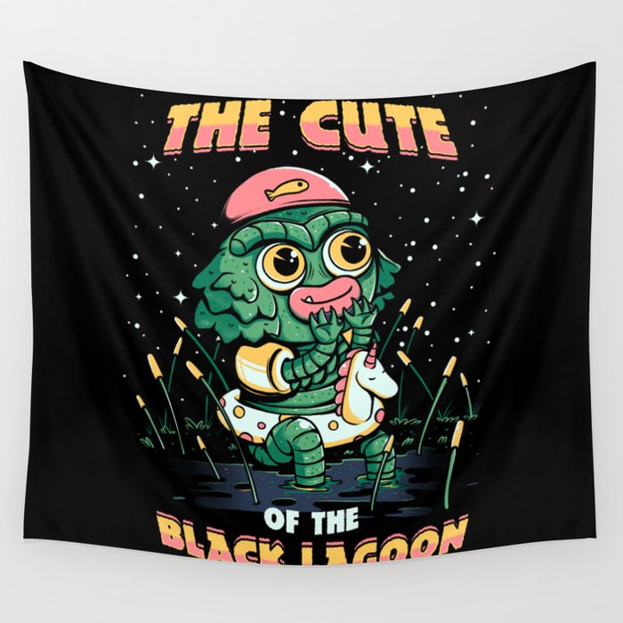 Cute of the black lagoon! Wall Tapestry