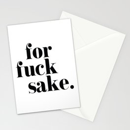 For Fuck Sake Offensive Quote Stationery Card