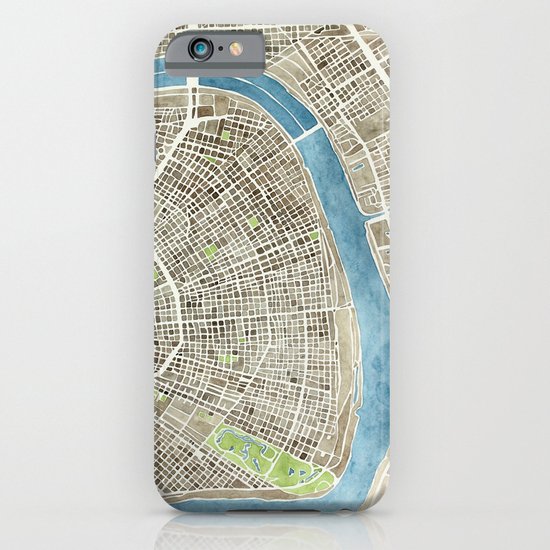New Orleans City Map iPhone & iPod Case