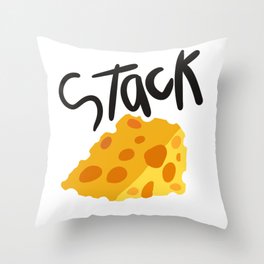 Stack that Cheese Throw Pillow