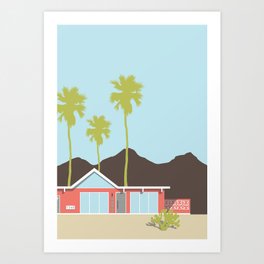 Mid-Century Palm Springs Inspired House 1 Art Print