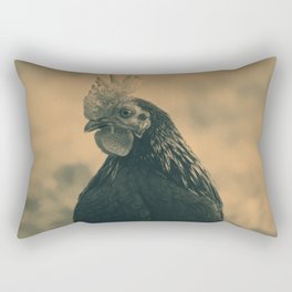 Rooster in Sepia Rectangular Pillow