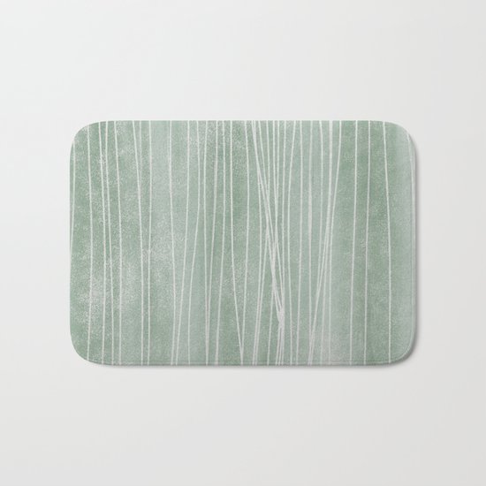 pin stripe soothe Bath Mat