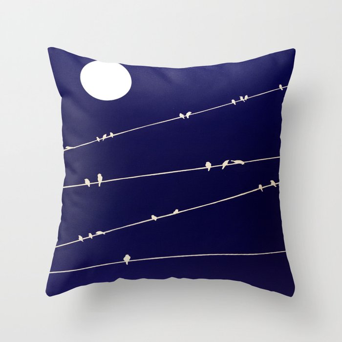 (more) birds on a Wire Throw Pillow