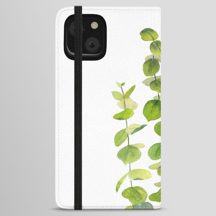 Eucalyptus Watercolor 7 iPhone Wallet Case