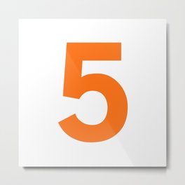 Number 5 (Orange & White) Metal Print